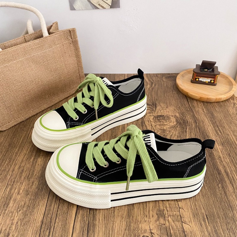 Cutting Board Foam - Canvasschoenen met dikke bodem, ronde neus